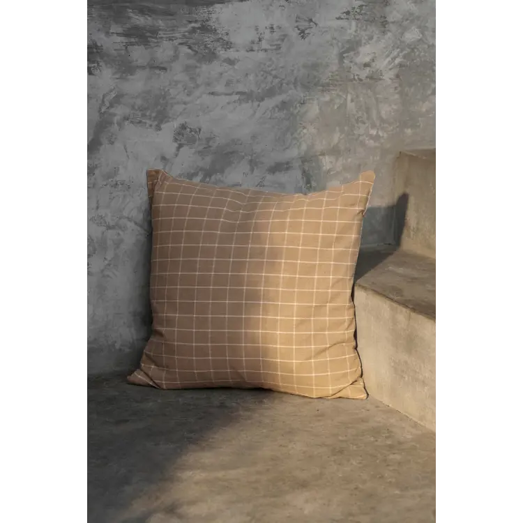 Brown Cotton Cushion