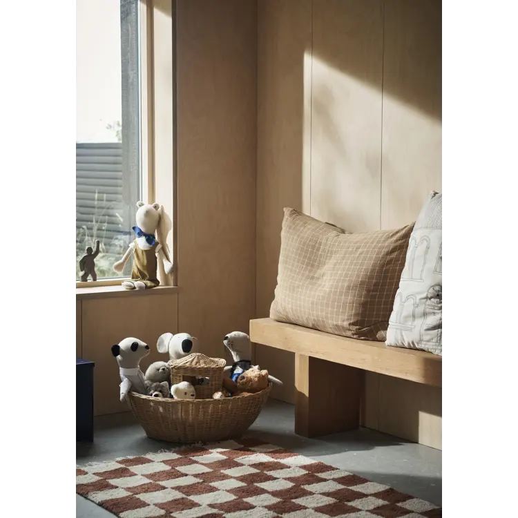 Brown Cotton Cushion