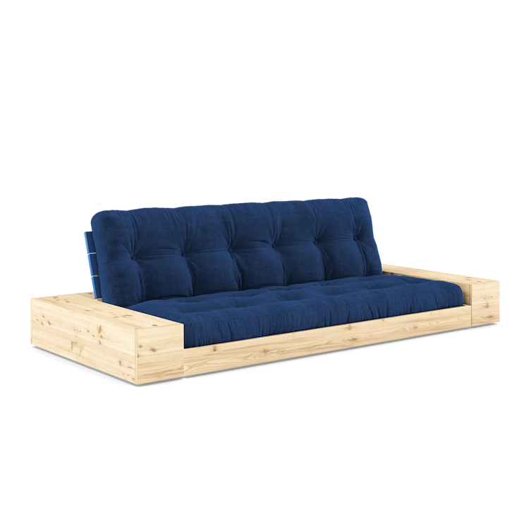 Base with 2 Sideboxes Cobalt Blue lacquered