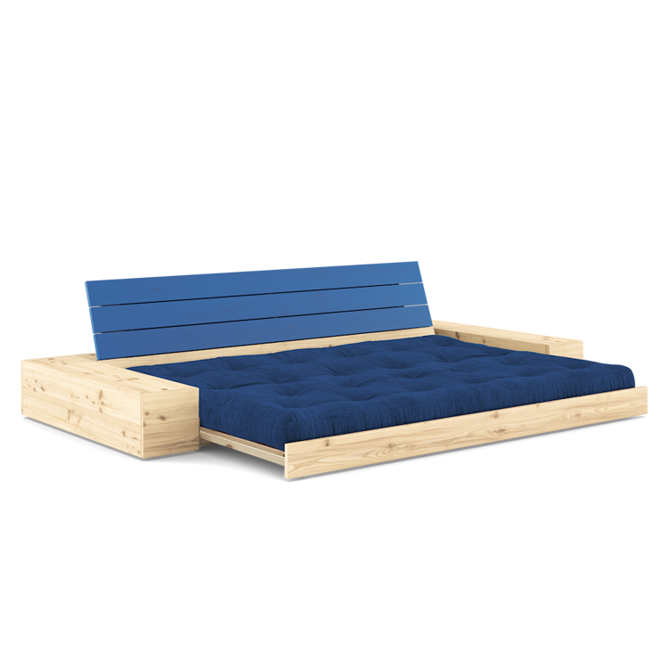 Base with 2 Sideboxes Cobalt Blue lacquered