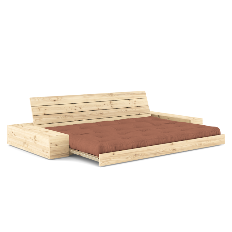 Base with 2 Sideboxes Clear lacquered