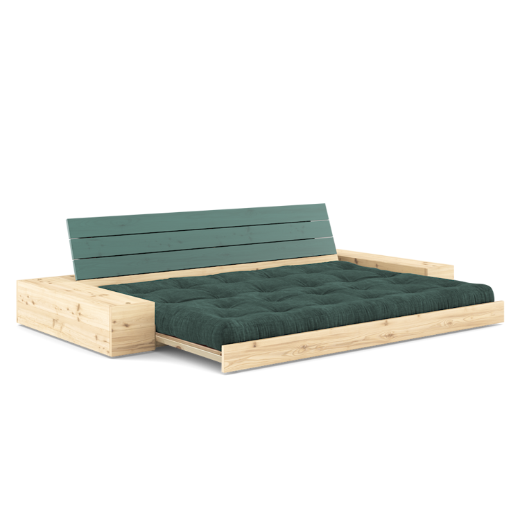 Base with 2 Sideboxes Lush Green lacquered