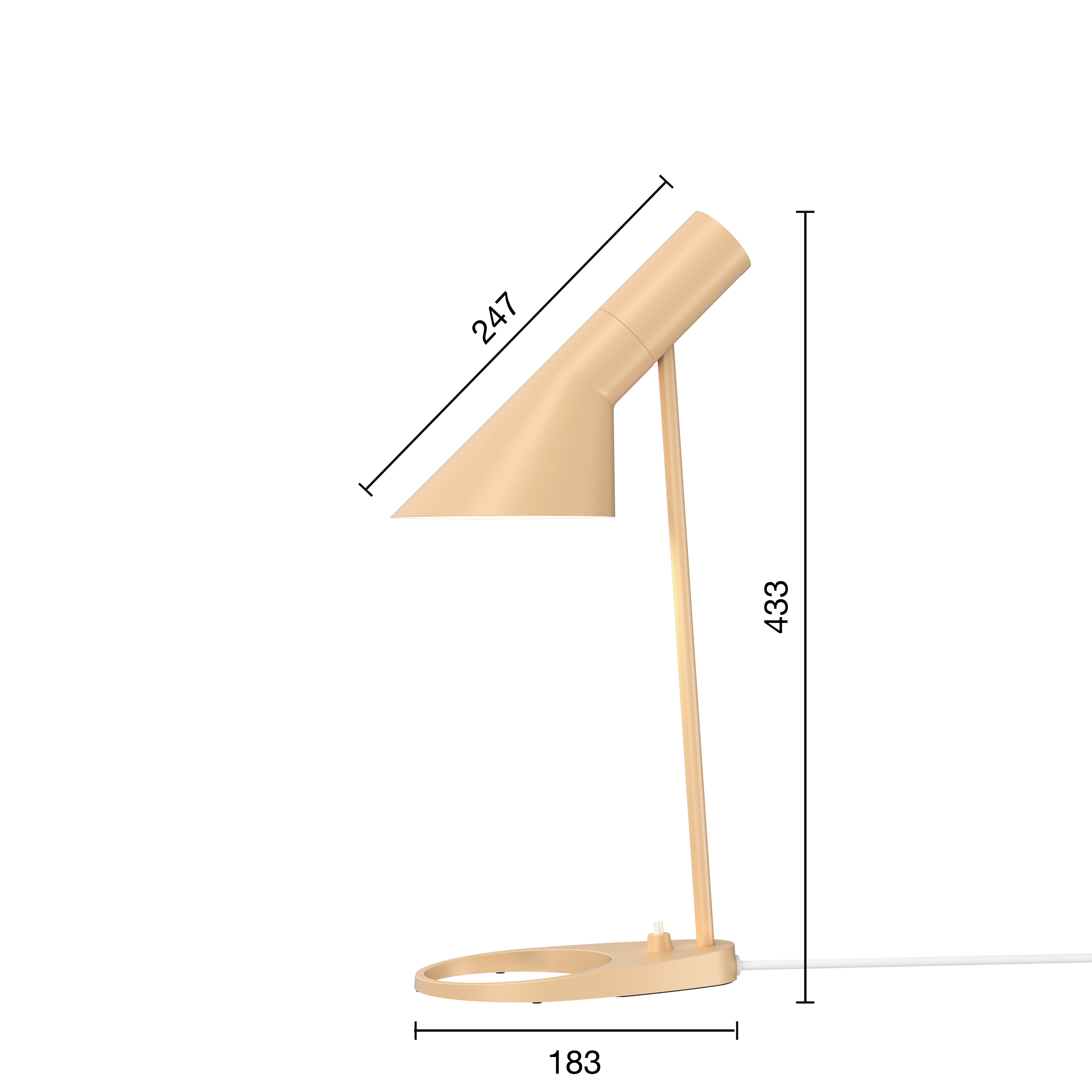 AJ Mini Tischleuchte Warm Grey