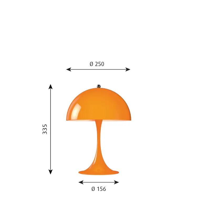 Panthella 250 Tischleuchte Coral