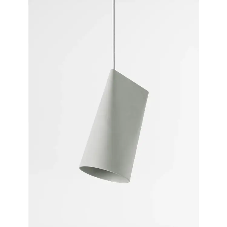 Ceramic Pendant, White, Wide