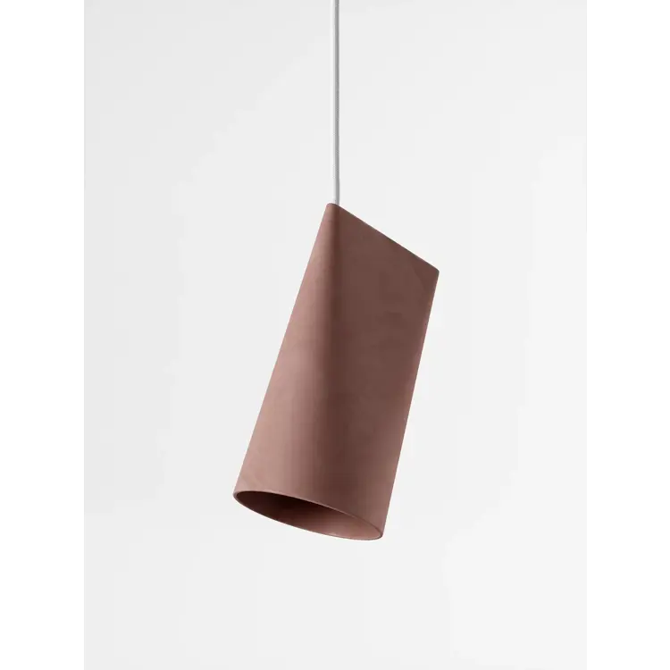Ceramic Pendant, White, Wide