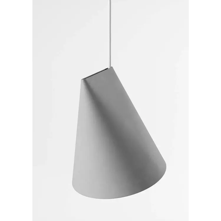 Ceramic Pendant, White, Wide