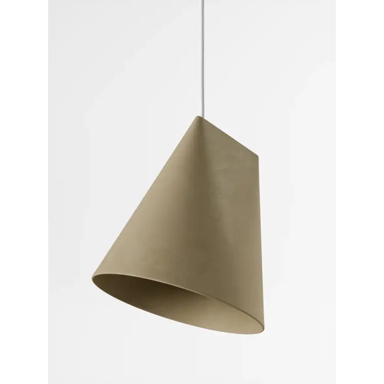 Ceramic Pendant, White, Wide