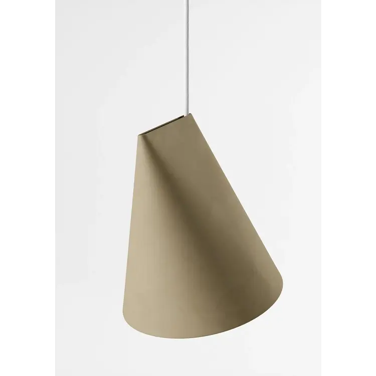 Ceramic Pendant, White, Wide