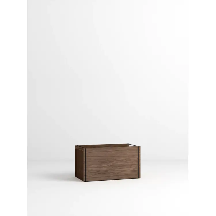Storage box, Smoked Oak, Black (FSC MIX 100 %)