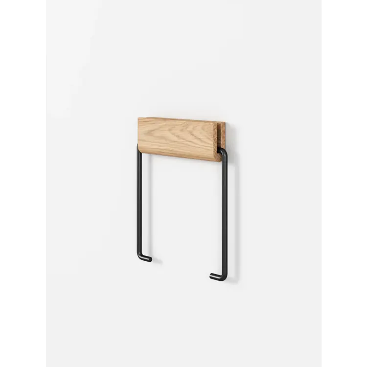 Toilet Roll Holder, Oak/Steel (FSC 100%)