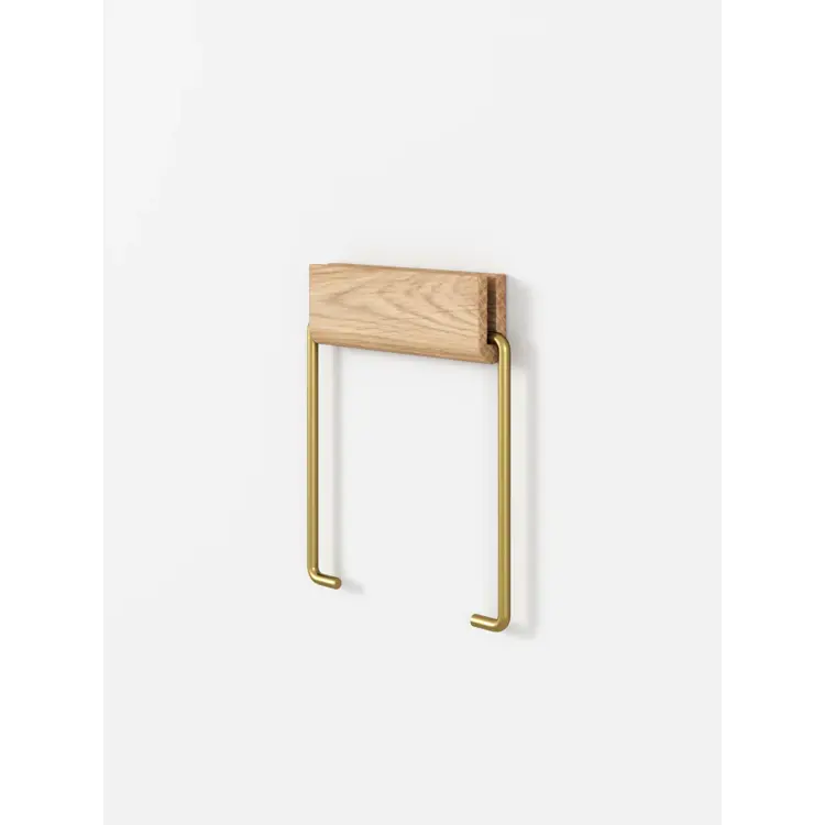 Toilet Roll Holder, Oak/Steel (FSC 100%)