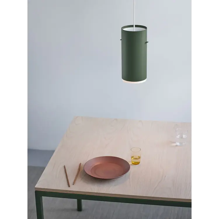 Tube Pendant, Pine Green, Small