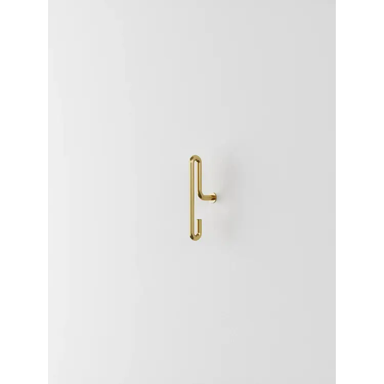 Wall Hook, Matt Gold, Small (x2)