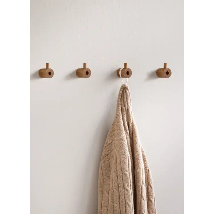 Wooden Wall Hook, Smoked Oak (FSC 100%)