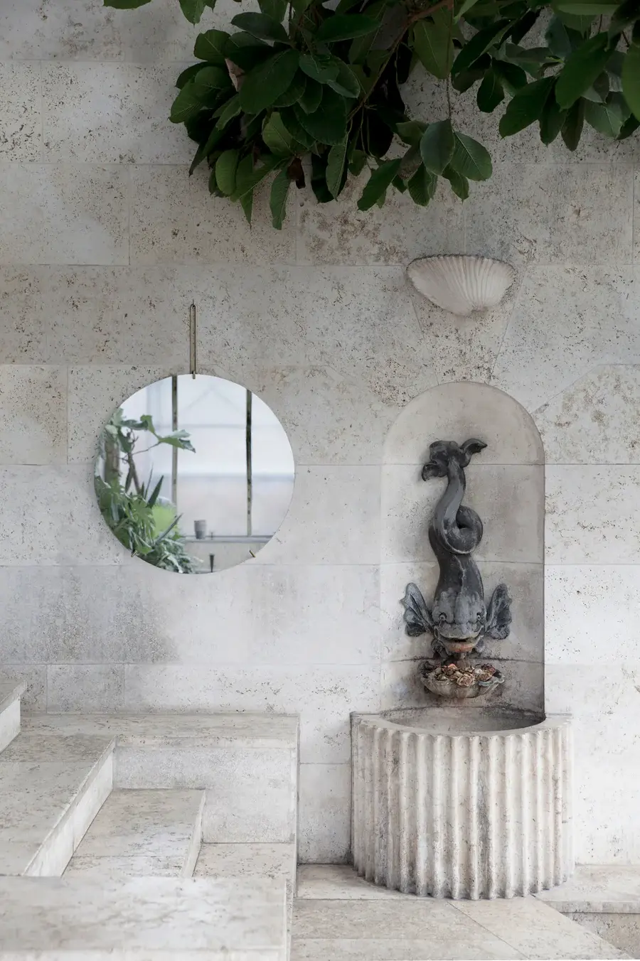 Wall Mirror, Ø70, Chrome