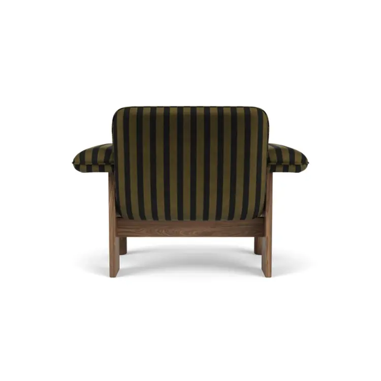 Brasilia Lounge Chair, Low Back, Solid Walnut Base