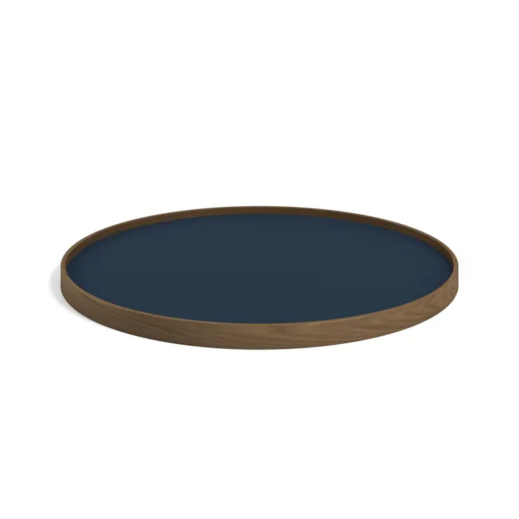 Bølling Serving Tray Model 60, Walnut, Oil, Water / Blue, Dark Blue