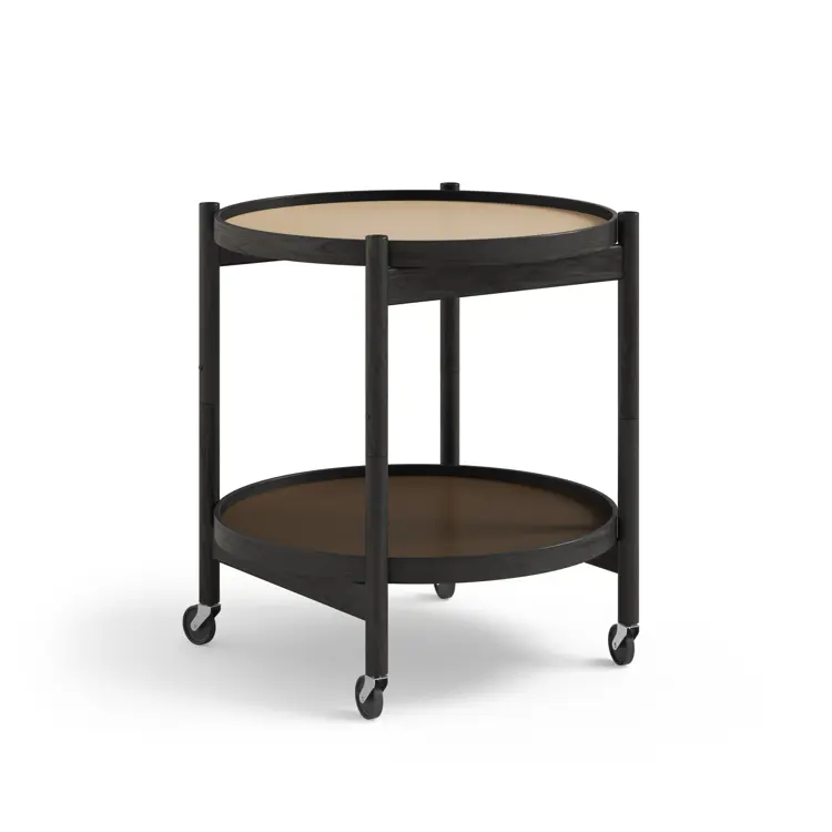 Bølling Tray Table Model 50, Walnut, Oil, Water / Blue, Dark Blue