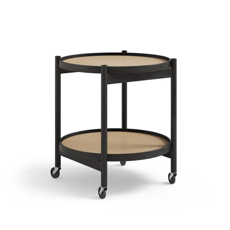 Bølling Tray Table Model 50, Walnut, Oil, Water / Blue, Dark Blue