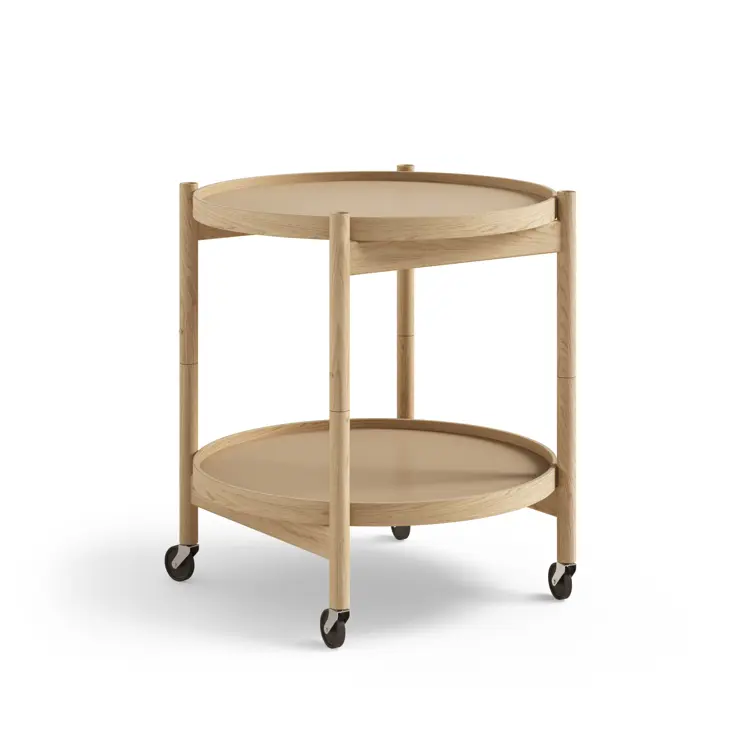 Bølling Tray Table Model 50, Walnut, Oil, Water / Blue, Dark Blue
