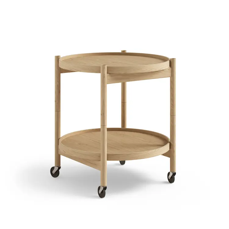Bølling Tray Table Model 50, Walnut, Oil, Water / Blue, Dark Blue