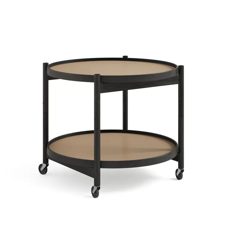 Bølling Tray Table Model 60, Walnut, Oil, Water / Blue, Dark Blue