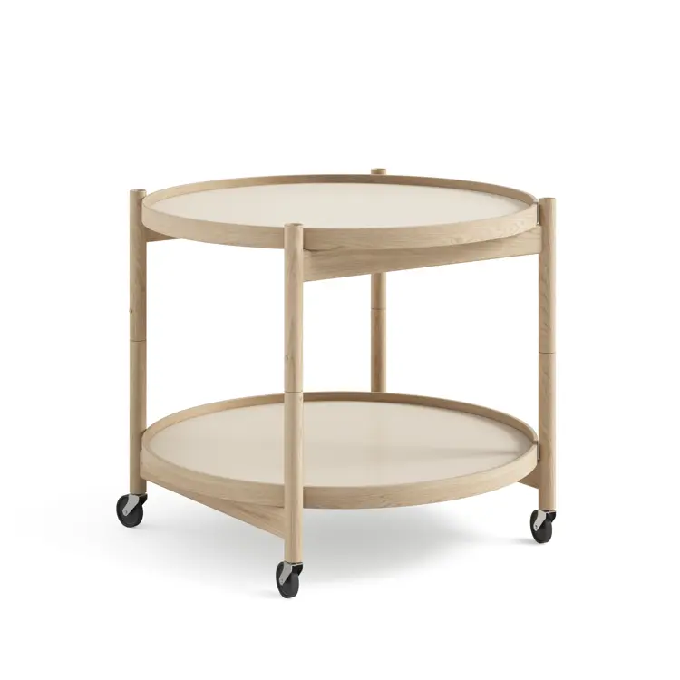 Bølling Tray Table Model 60, Walnut, Oil, Water / Blue, Dark Blue