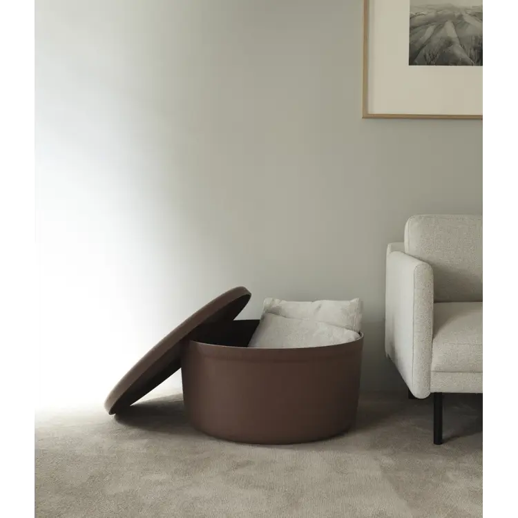 Hide Storage Pouf Large