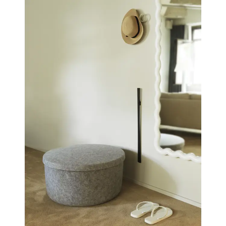 Hide Storage Pouf Large