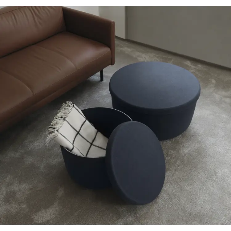 Hide Storage Pouf Large
