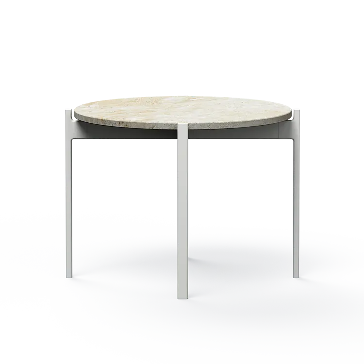 Ashler Couchtisch mit Steinplatte, Ø60
