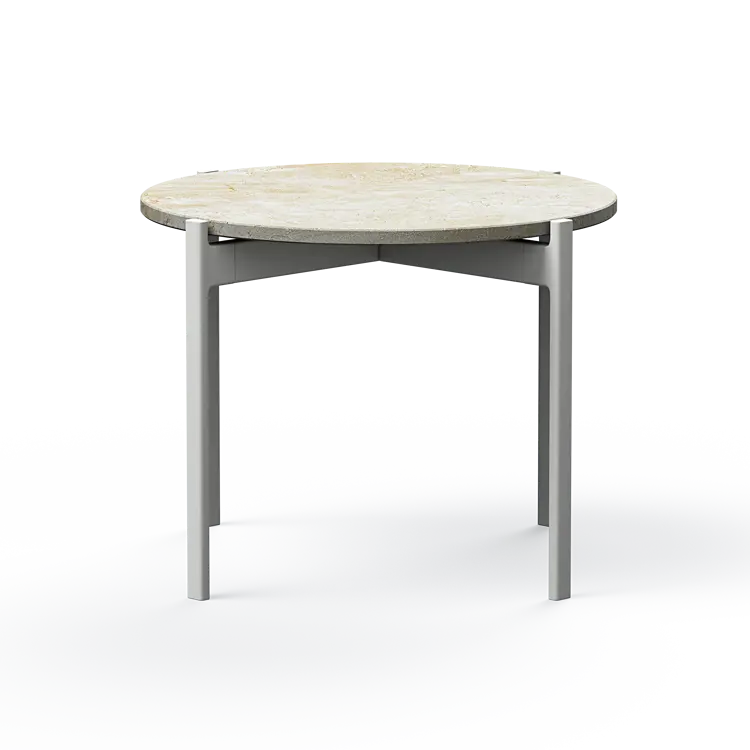 Ashler Couchtisch mit Steinplatte, Ø60