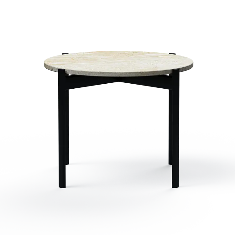 Ashler Couchtisch mit Steinplatte, Ø60