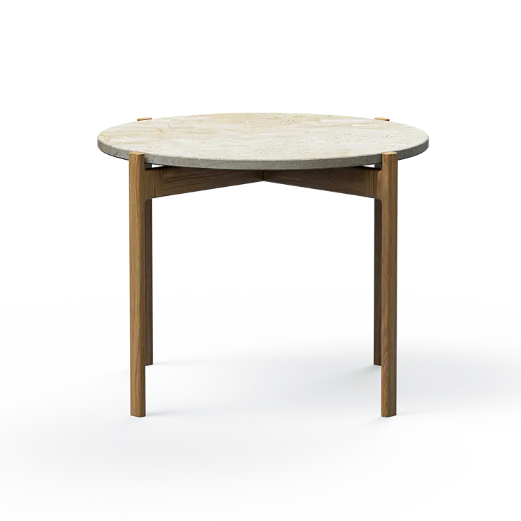 Ashler Couchtisch mit Steinplatte, Ø60