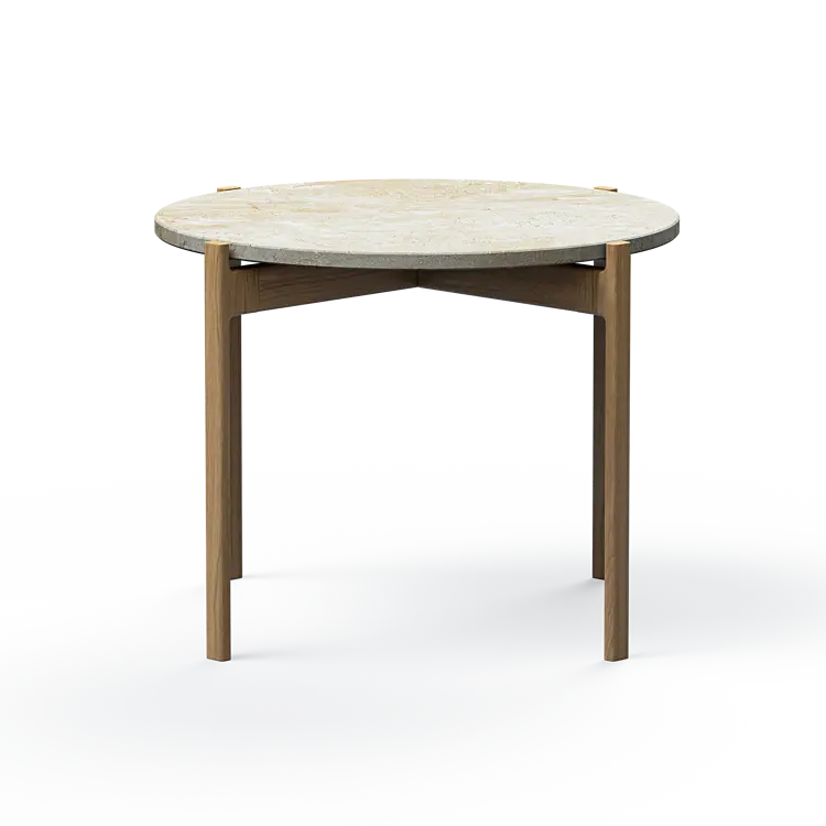 Ashler Couchtisch mit Steinplatte, Ø60