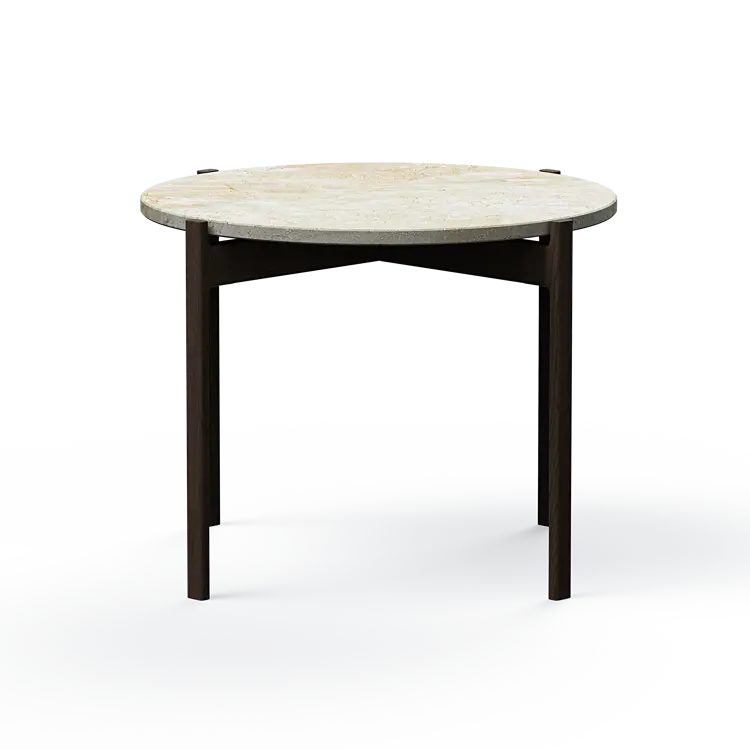 Ashler Couchtisch mit Steinplatte, Ø60