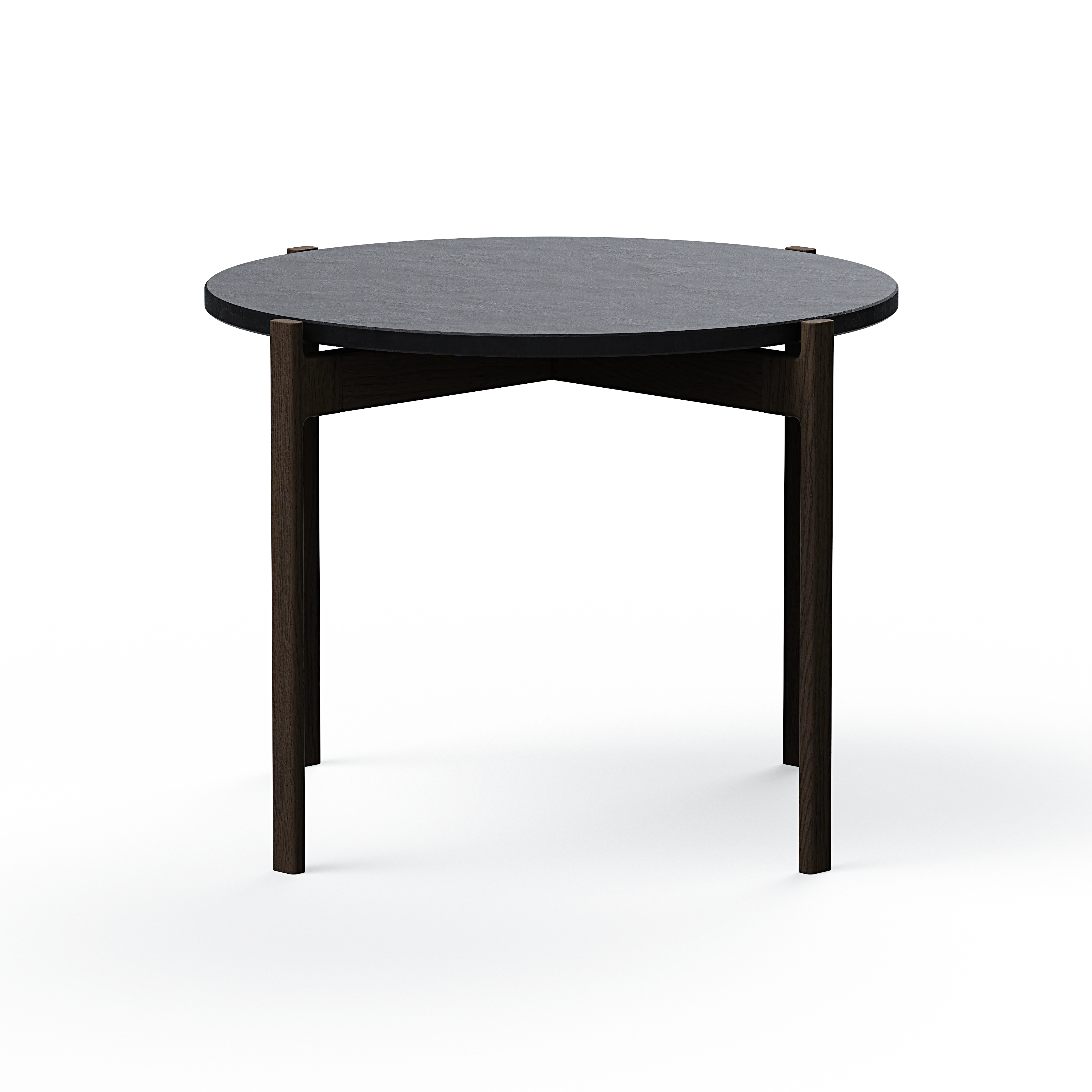 Ashler Couchtisch mit Steinplatte,  Ø60