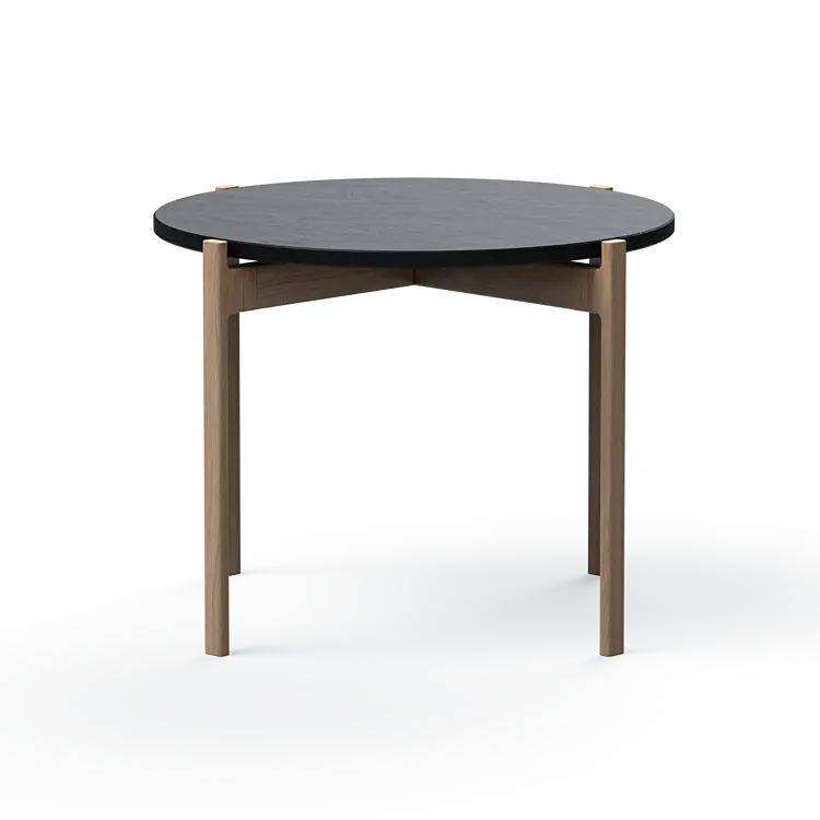 Ashler Couchtisch mit Steinplatte, Ø60