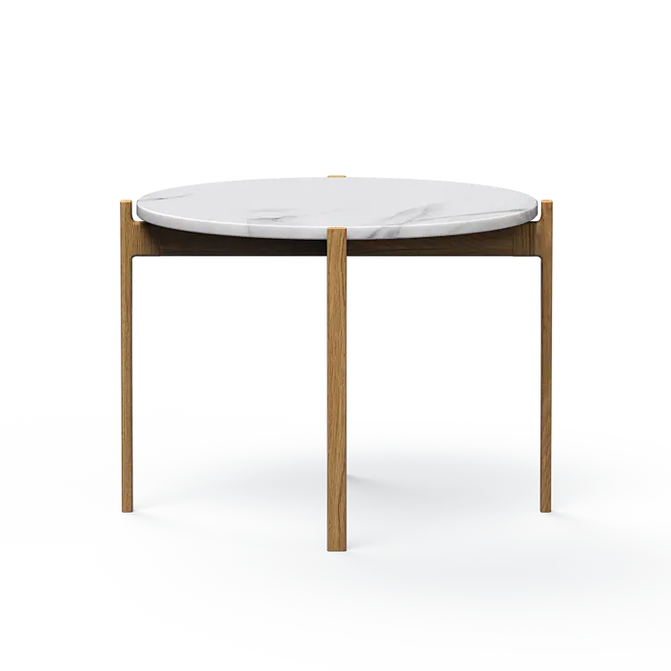 Ashler Couchtisch mit Steinplatte, Ø60