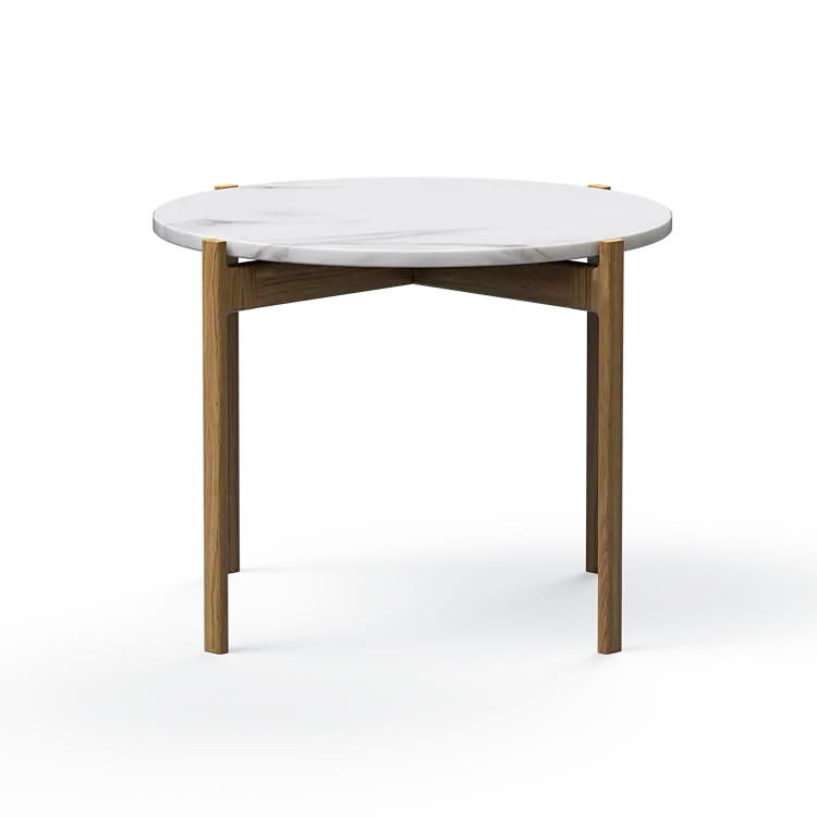 Ashler Couchtisch mit Steinplatte, Ø60