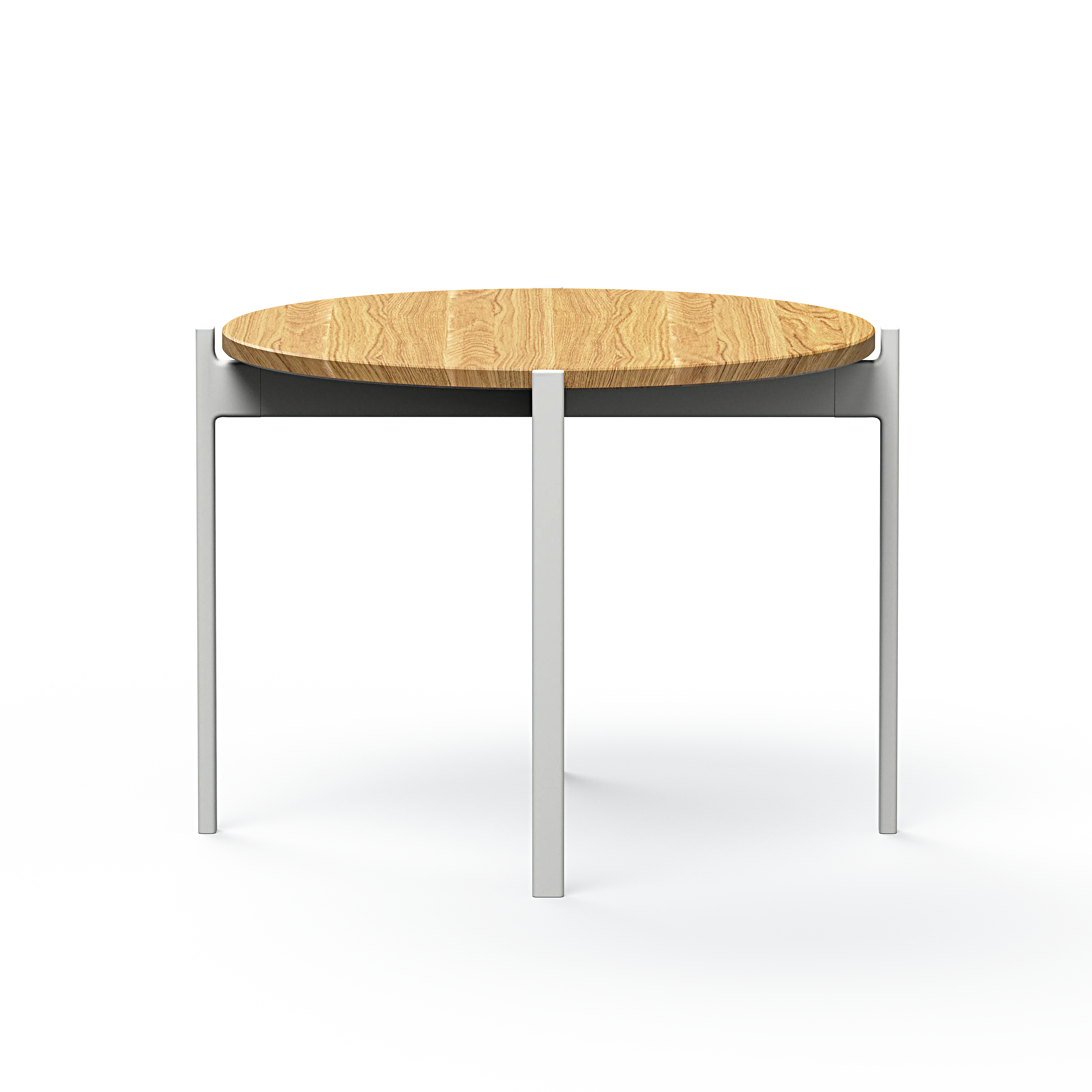 Ashler Couchtisch mit Holzplatte,  Ø60