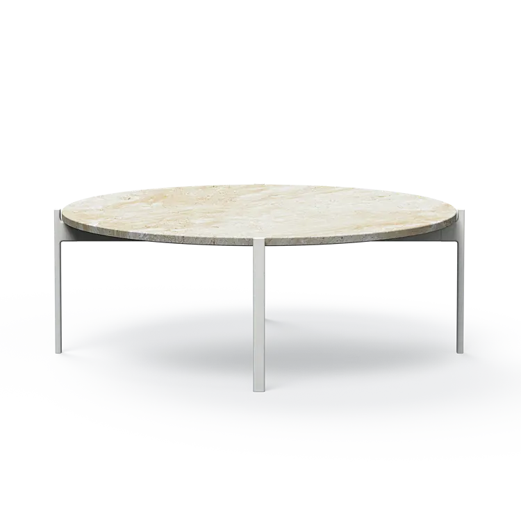 Ashler Couchtisch mit Steinplatte, Ø100