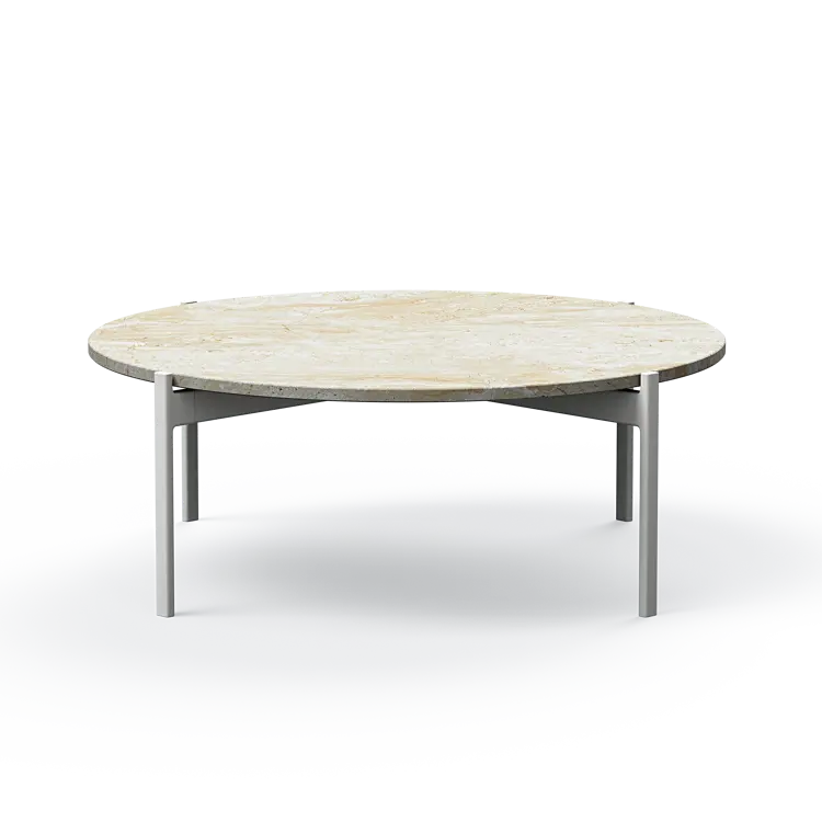 Ashler Couchtisch mit Steinplatte, Ø100