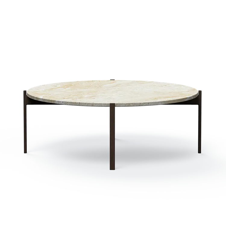 Ashler Couchtisch mit Steinplatte, Ø100