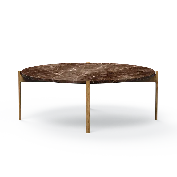 Ashler Couchtisch mit Steinplatte, Ø100