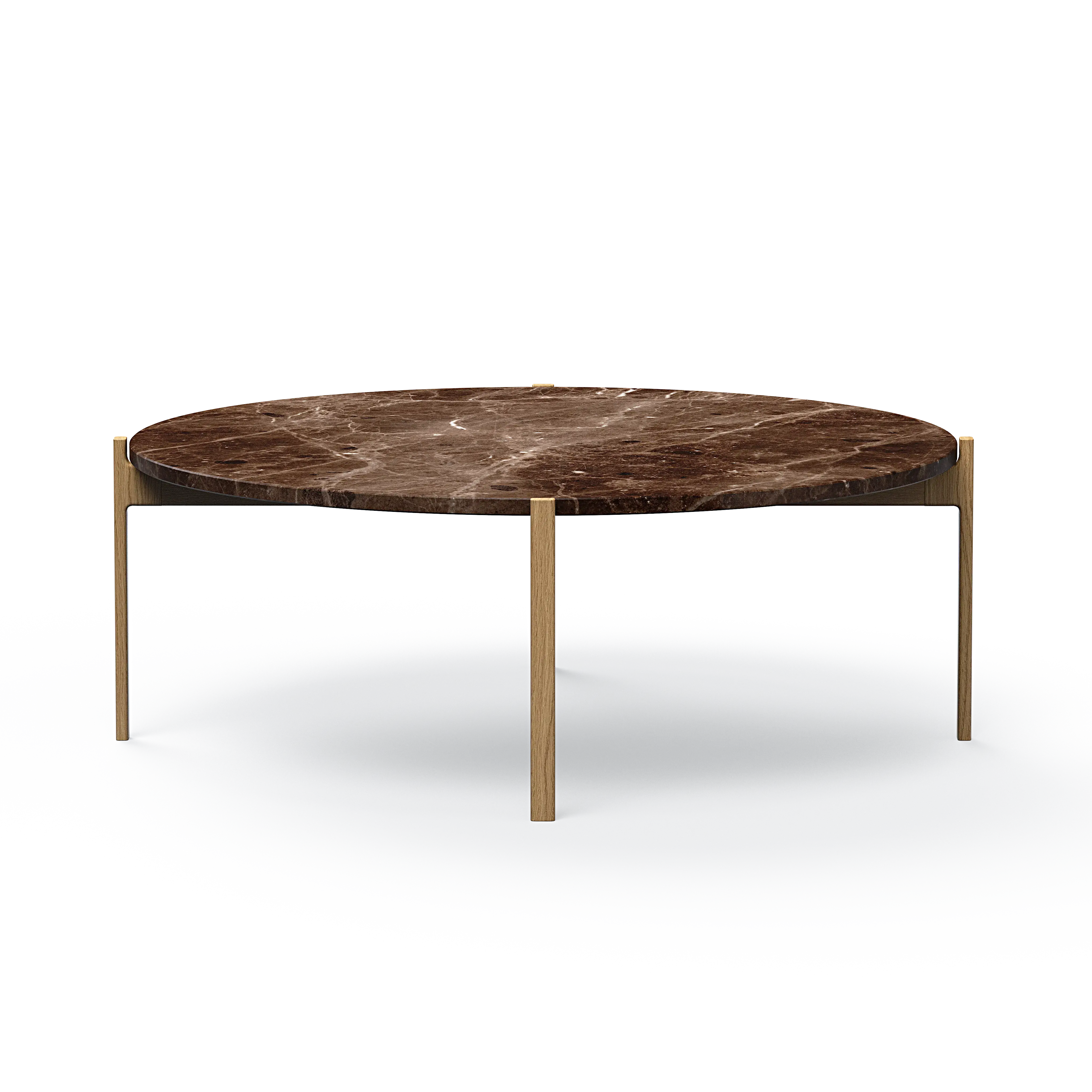 Ashler Couchtisch mit Steinplatte, Ø100