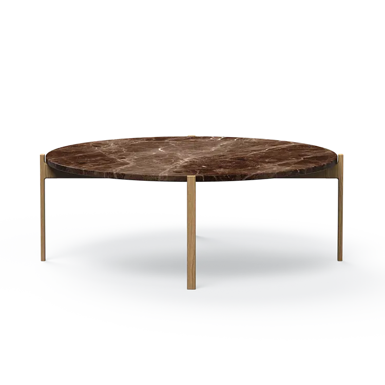 Ashler Couchtisch mit Steinplatte, Ø100