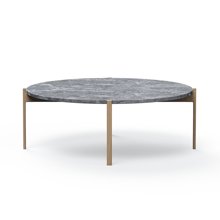 Ashler Couchtisch mit Steinplatte, Ø100