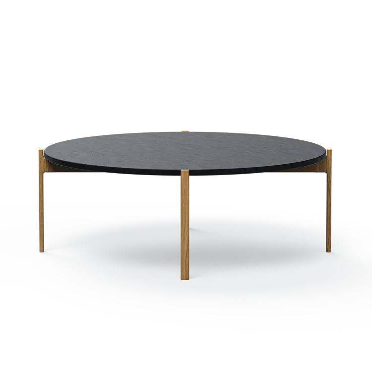 Ashler Couchtisch mit Steinplatte, Ø100